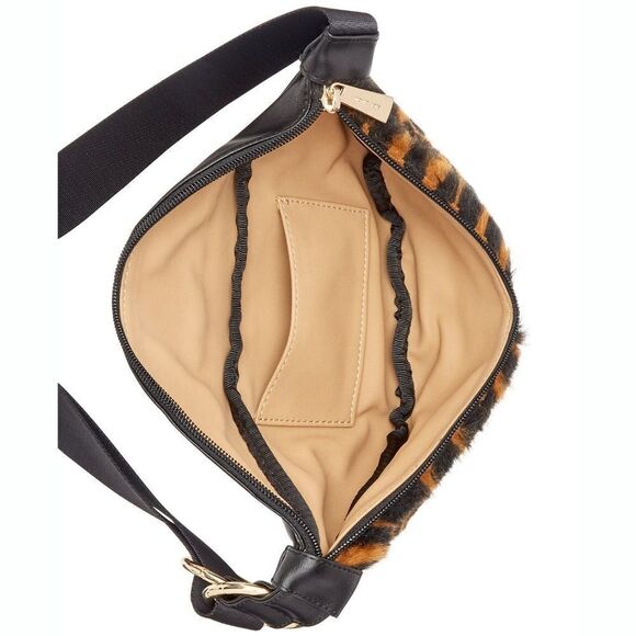 New! MICHAEL KORS MK Logo Faux Fur Women's Belt Bag Fanny Pack Waist Belt Bag - Picture 5 of 7